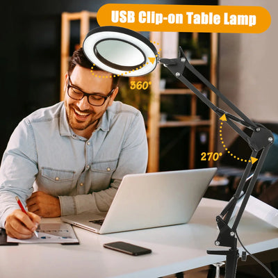 Illuminated Magnifier with 72 LED Lights and 8X/10X Magnification - Smarsty