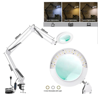 Illuminated Magnifier with 72 LED Lights and 8X/10X Magnification - Smarsty