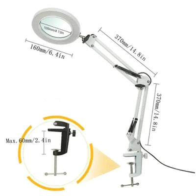 Illuminated Magnifier with 72 LED Lights and 8X/10X Magnification - Smarsty
