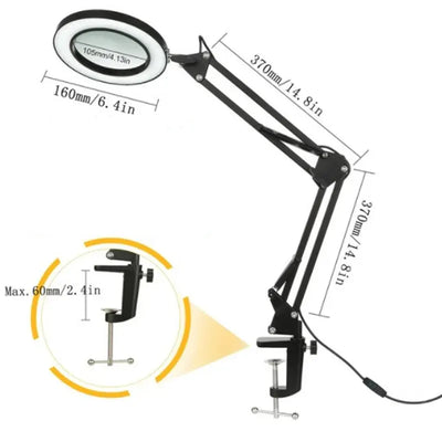 Illuminated Magnifier with 72 LED Lights and 8X/10X Magnification - Smarsty