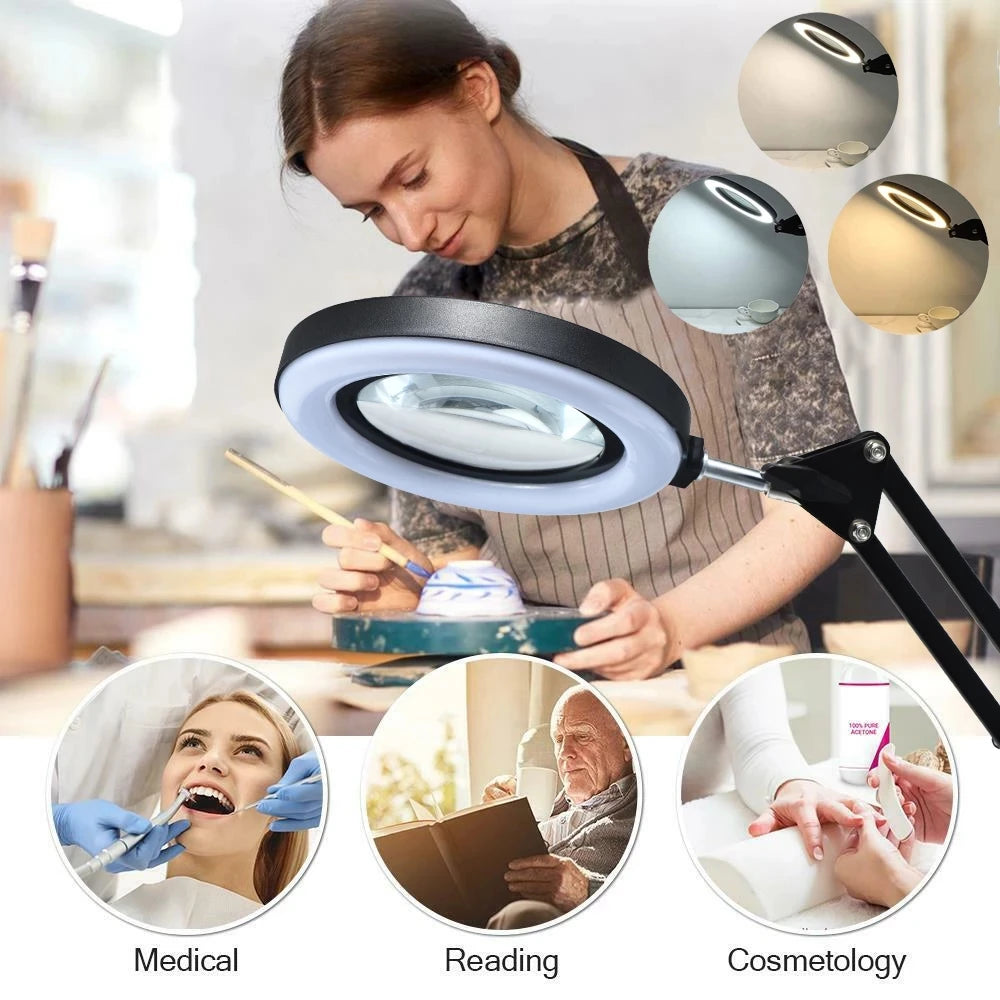 72LED Illuminated Magnifier with 8X 10X Magnification - Smarsty