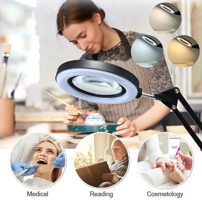 72LED Illuminated Magnifier with 8X 10X Magnification - Smarsty