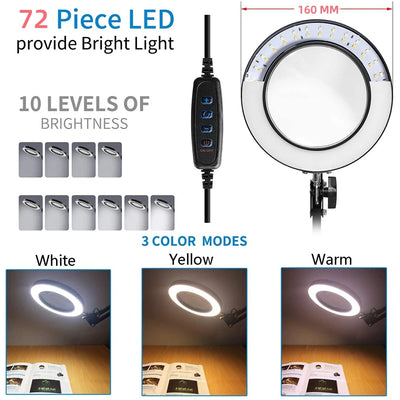 72LED Illuminated Magnifier with 8X 10X Magnification - Smarsty