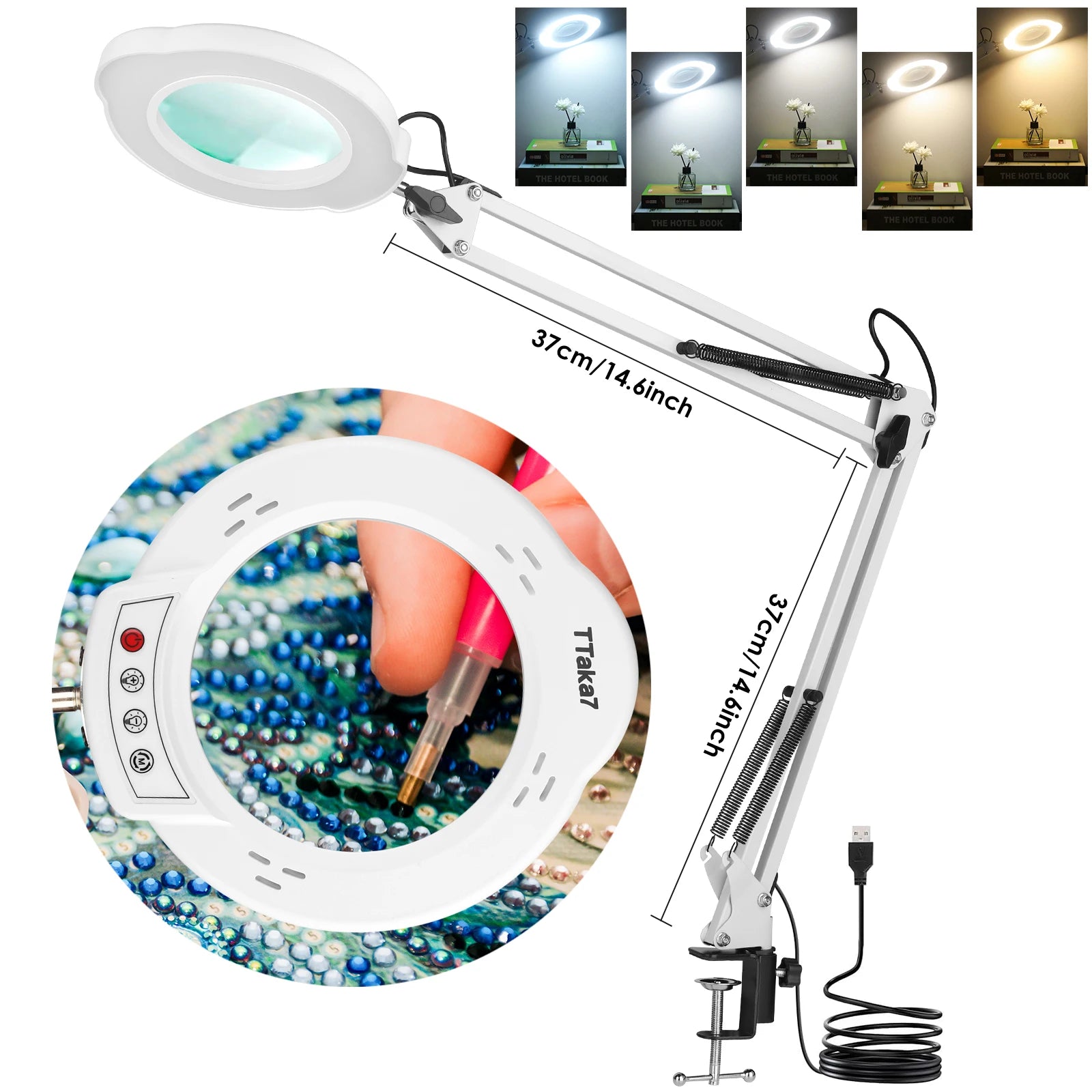 72LED Illuminated Magnifier with 8X 10X Magnification - Smarsty