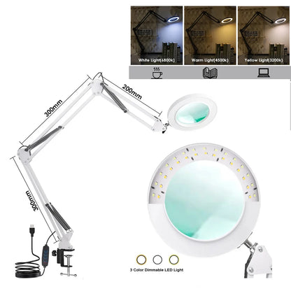 72LED Illuminated Magnifier with 8X 10X Magnification - Smarsty