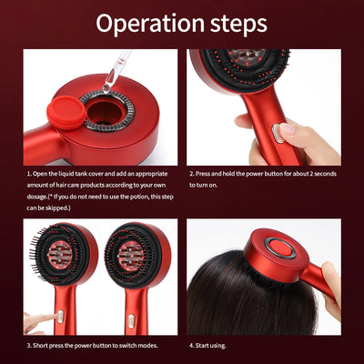 Electric Massage Comb with Red Light Therapy for Hair Growth - Smarsty