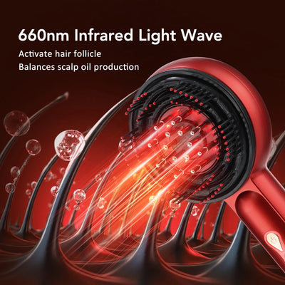 Electric Massage Comb with Red Light Therapy for Hair Growth - Smarsty