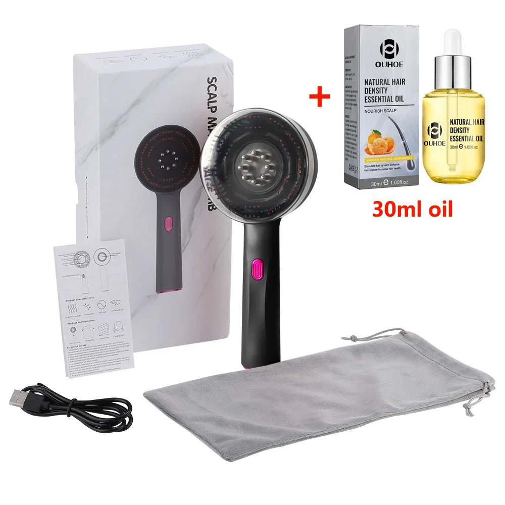 Electric Massage Comb with Red Light Therapy for Hair Growth - Smarsty