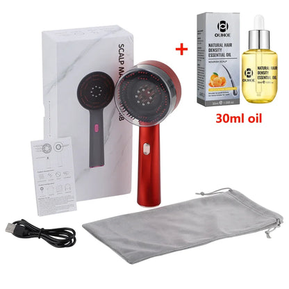 Electric Massage Comb with Red Light Therapy for Hair Growth - Smarsty