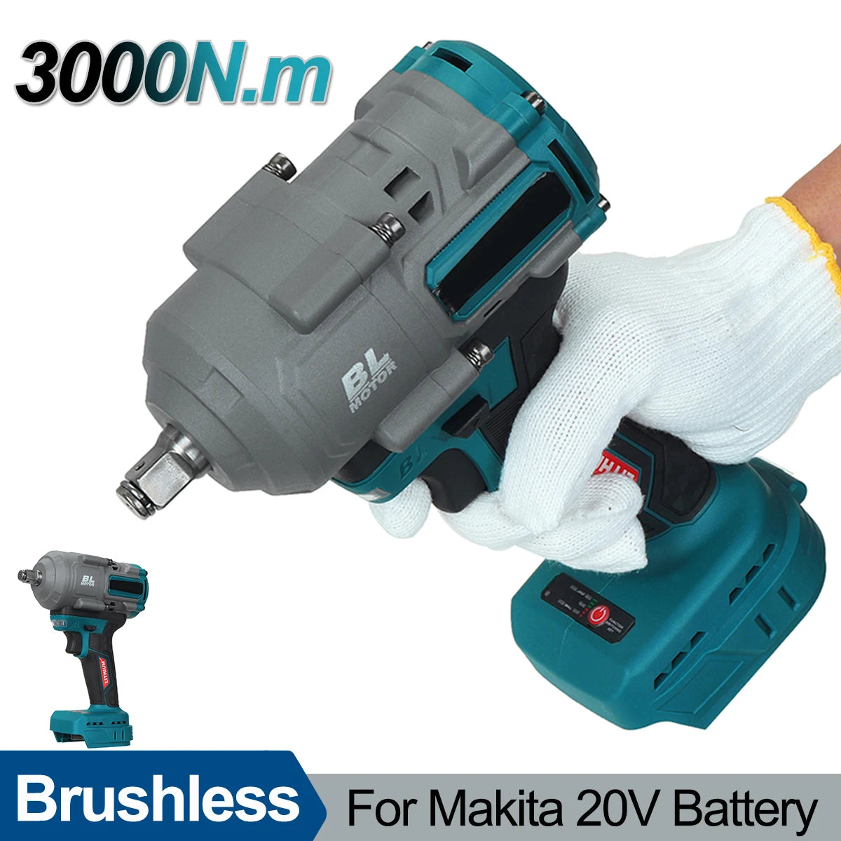 Cordless Electric Impact Wrench with High Torque Performance - Smarsty