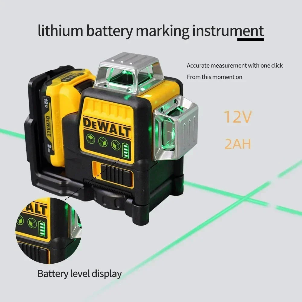 Dewalt 12 Line 360 Degree Laser Level With Lithium Battery - Smarsty