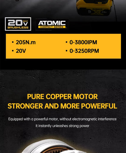 Dewalt Cordless Impact Wrench 205Nm Compact Power Tool - Smarsty