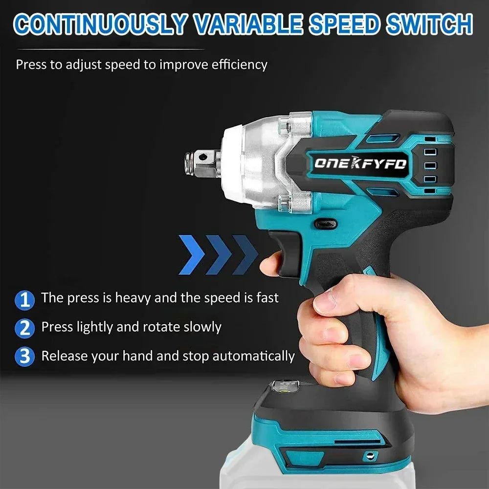 2 In 1 Cordless Electric Impact Wrench With High Torque - Smarsty