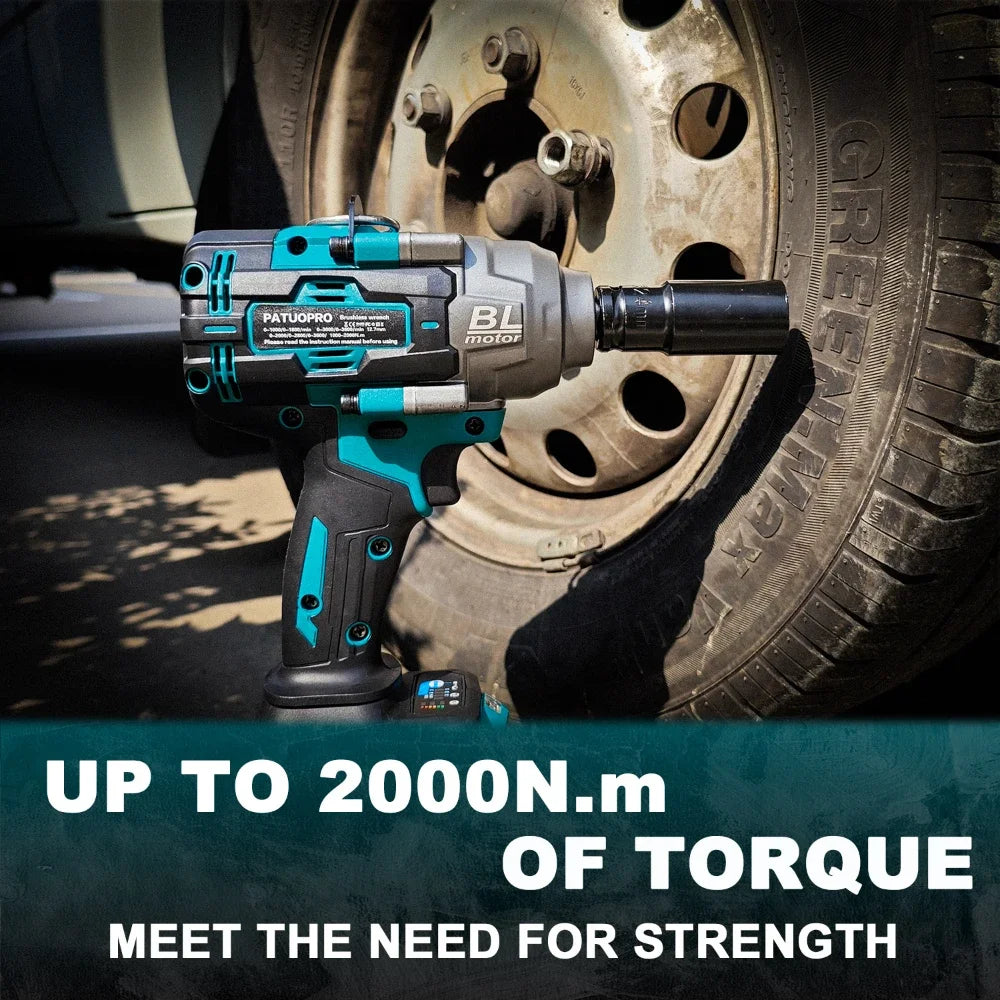 21V Brushless Electric Impact Wrench with High Torque - Smarsty