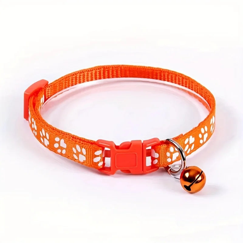 Colorful Adjustable Cat Collar with Cute Bell - Smarsty