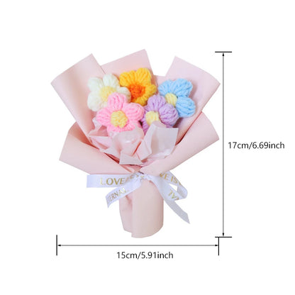 Hand Woven Crochet Flower Bouquets for Home Decor - Smarsty