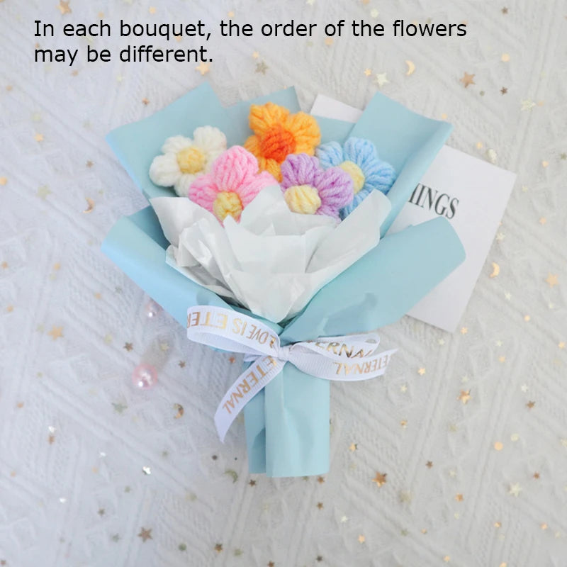 Hand Woven Crochet Flower Bouquets for Home Decor - Smarsty