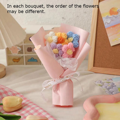 Hand Woven Crochet Flower Bouquets for Home Decor - Smarsty