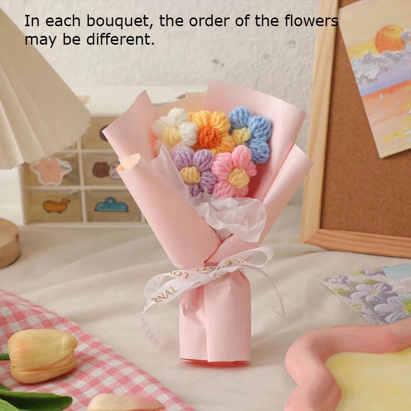 Hand Woven Crochet Flower Bouquets for Home Decor - Smarsty