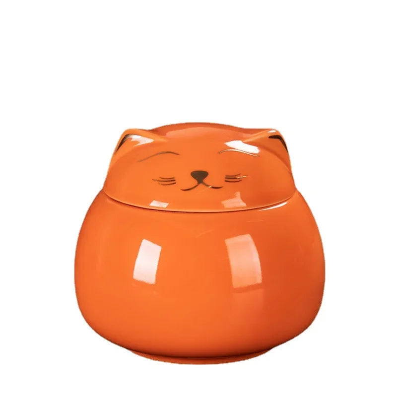Handmade Ceramic Cat Urn for Memorial Keepsake - Smarsty