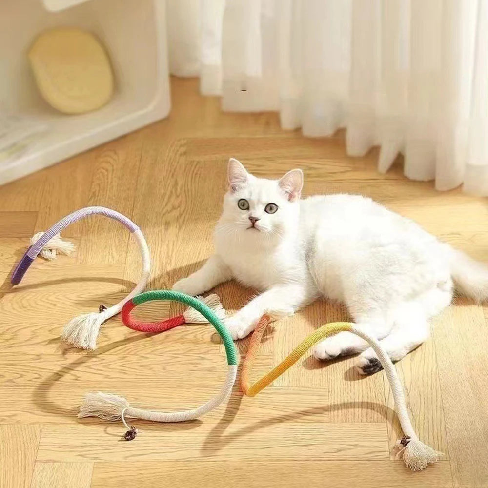 Interactive Cat Chew Rope Toy for Safe Teeth Cleaning - Smarsty