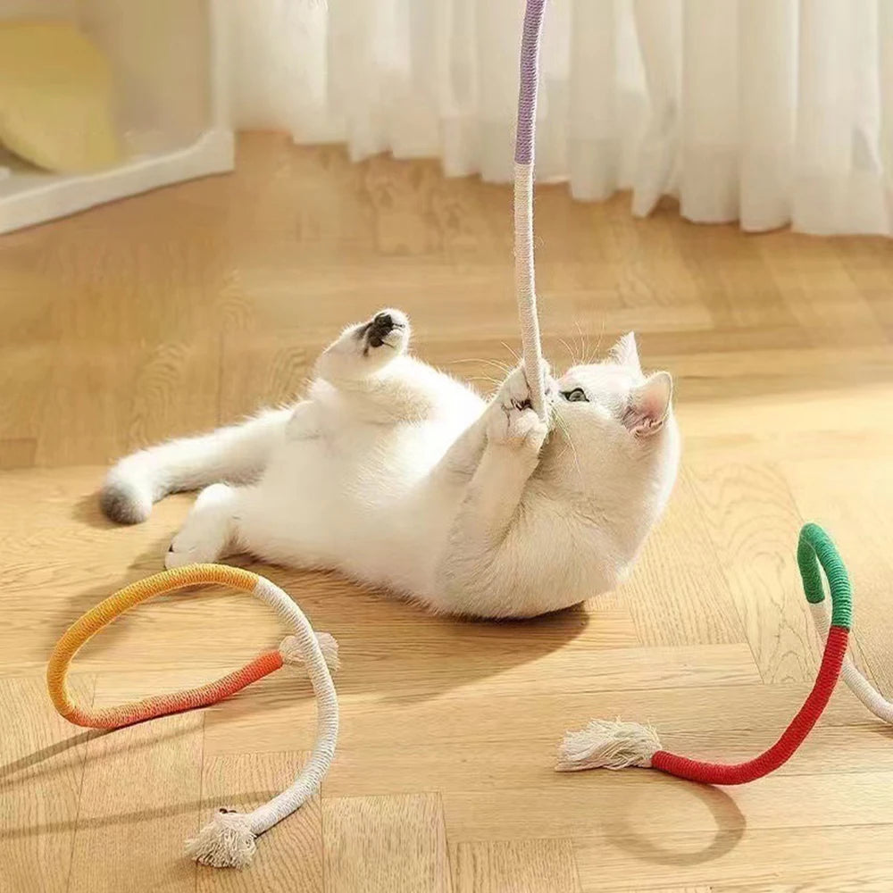Interactive Cat Chew Rope Toy for Safe Teeth Cleaning - Smarsty
