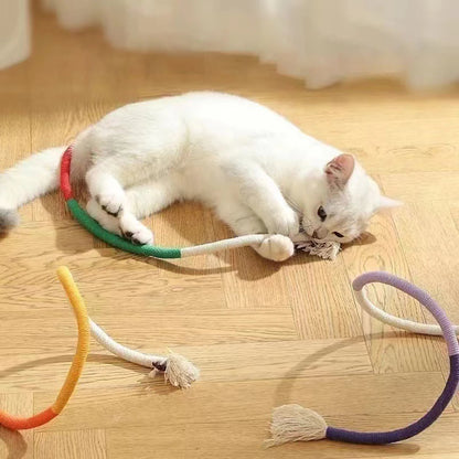 Interactive Cat Chew Rope Toy for Safe Teeth Cleaning - Smarsty