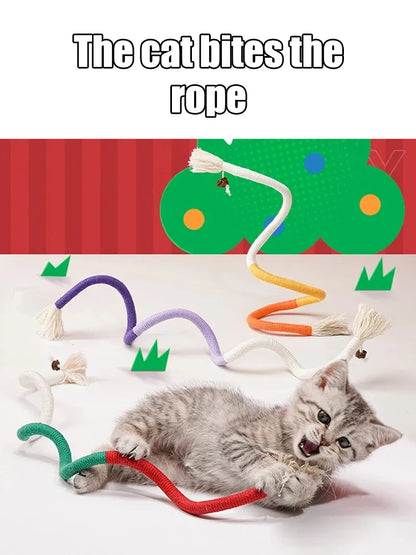 Interactive Cat Chew Rope Toy for Safe Teeth Cleaning - Smarsty