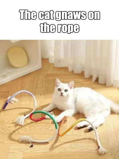 Interactive Cat Chew Rope Toy for Safe Teeth Cleaning - Smarsty