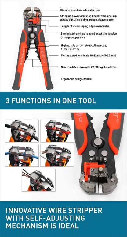 Professional Electrician Wire Stripper and Cutter Tool - Smarsty