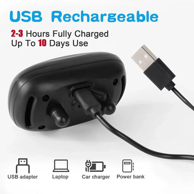 USB Rechargeable Ultrasonic Anti Bark Collar for Dogs - Smarsty