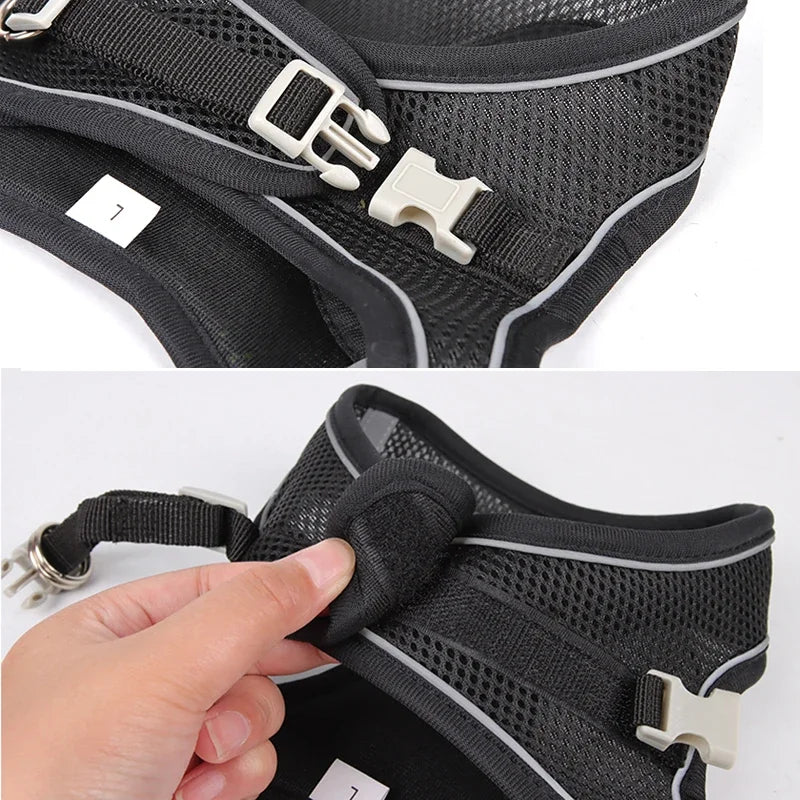 Adjustable Puppy Harness Set with Leash for Small Dogs - Smarsty