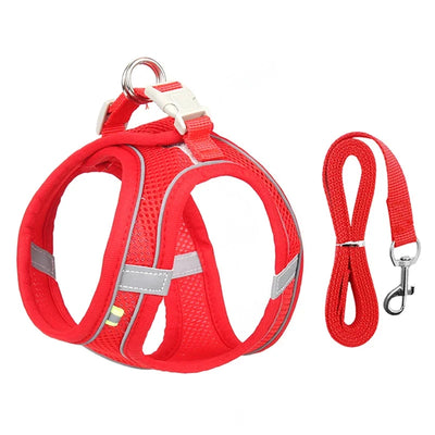 Adjustable Puppy Harness Set with Leash for Small Dogs - Smarsty