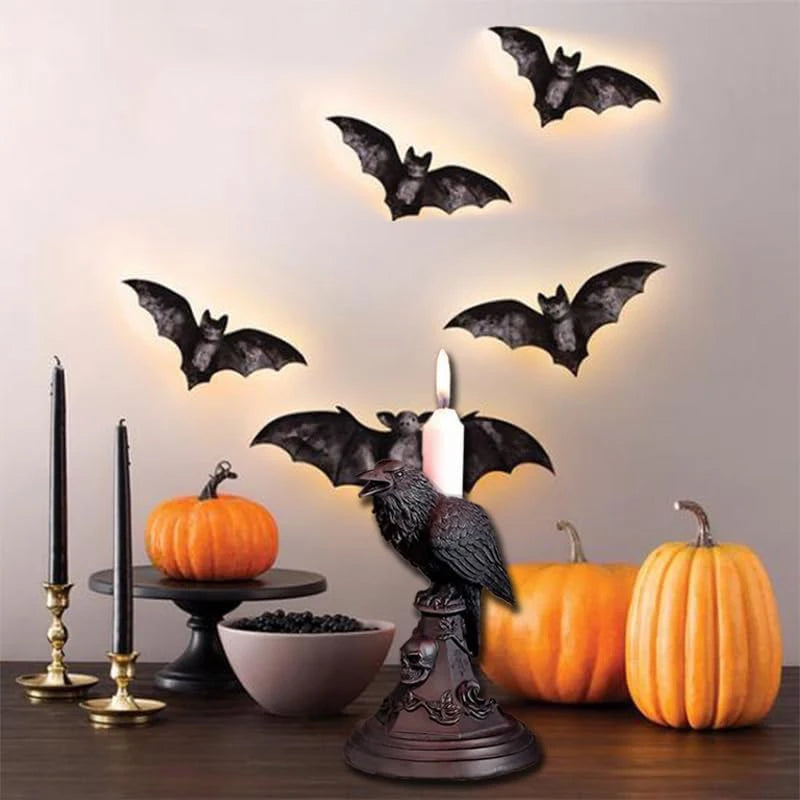 Gothic Crow Candle Holder for Halloween Home Decor - Smarsty