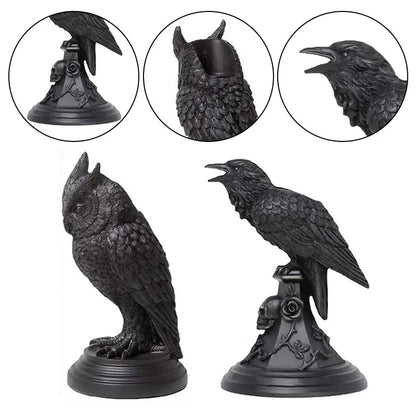 Gothic Crow Candle Holder for Halloween Home Decor - Smarsty
