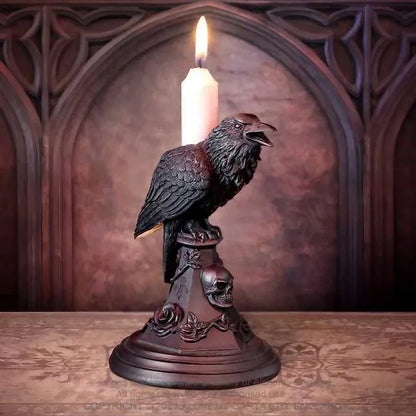 Gothic Crow Candle Holder for Halloween Home Decor - Smarsty