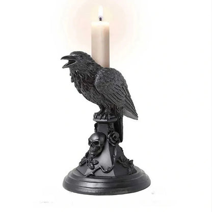 Gothic Crow Candle Holder for Halloween Home Decor - Smarsty
