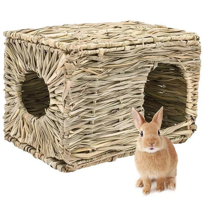 Foldable Woven Grass Cage Mat for Small Pets - Smarsty
