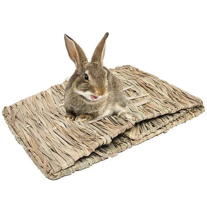 Foldable Woven Grass Cage Mat for Small Pets - Smarsty