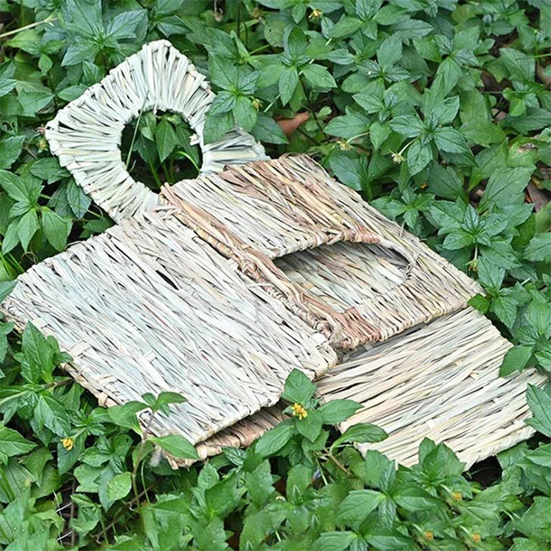 Foldable Woven Grass Cage Mat for Small Pets - Smarsty