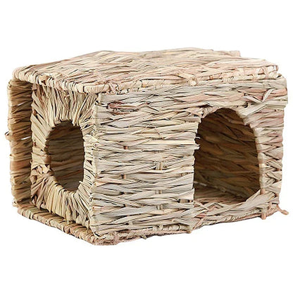 Foldable Woven Grass Cage Mat for Small Pets - Smarsty