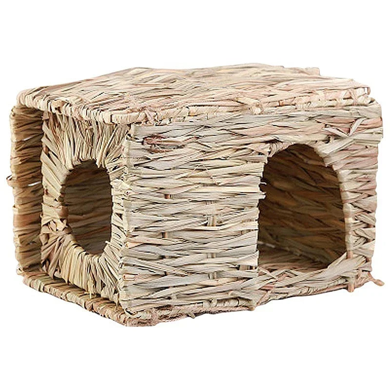Foldable Woven Grass Cage Mat for Small Pets - Smarsty