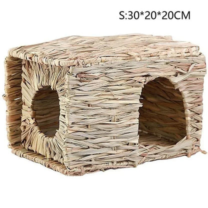 Foldable Woven Grass Cage Mat for Small Pets - Smarsty