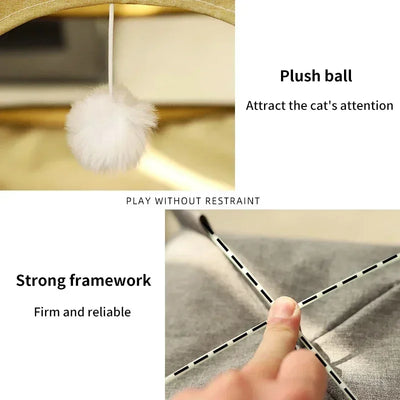Cozy Pet Tent Bed for Cats and Dogs - Smarsty