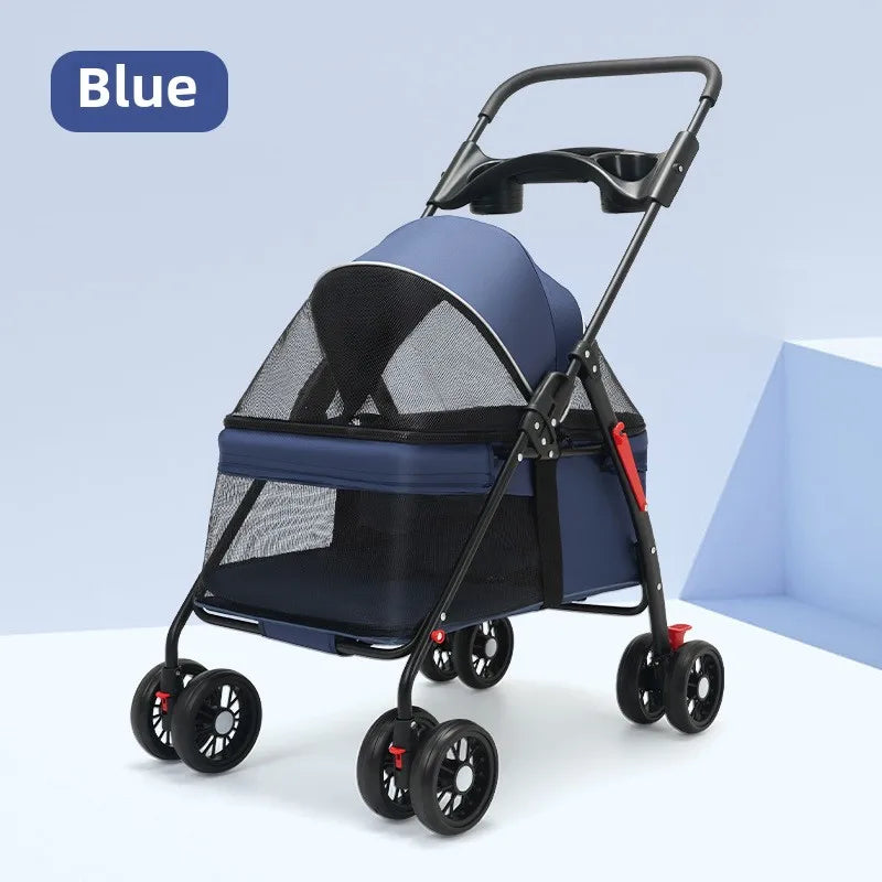 Lightweight Foldable Pet Stroller for Dogs and Cats - Smarsty