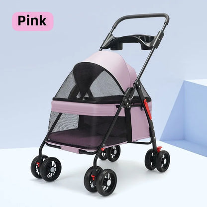Lightweight Foldable Pet Stroller for Dogs and Cats - Smarsty