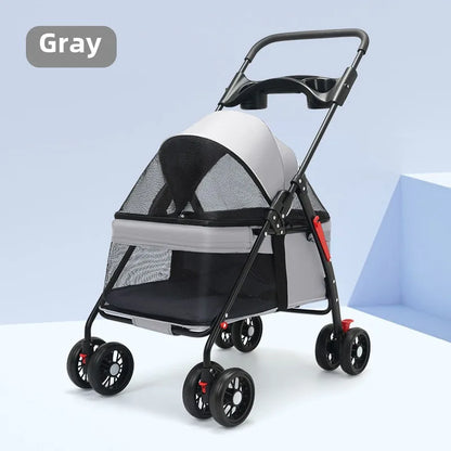Lightweight Foldable Pet Stroller for Dogs and Cats - Smarsty