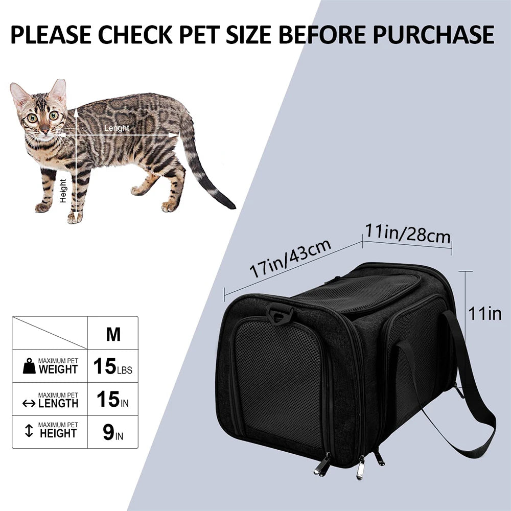 Airline Approved Soft Dog Carrier Backpack for Travel - Smarsty