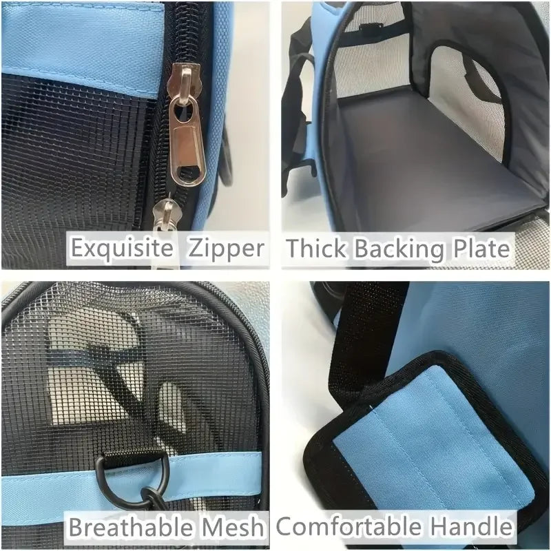 Breathable Soft-Sided Pet Carrier Bag for Travel - Smarsty