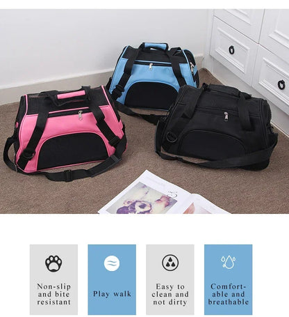 Breathable Soft-Sided Pet Carrier Bag for Travel - Smarsty